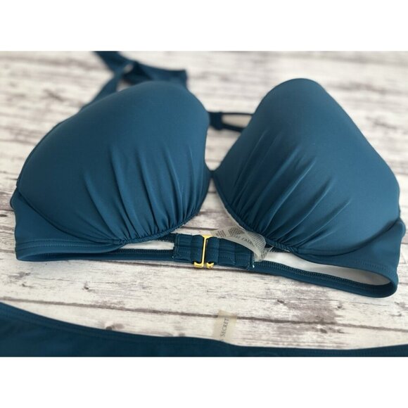 Victoria’s Secret Halter Green High Cut Bikini Size Medium/D - Picture 9 of 10